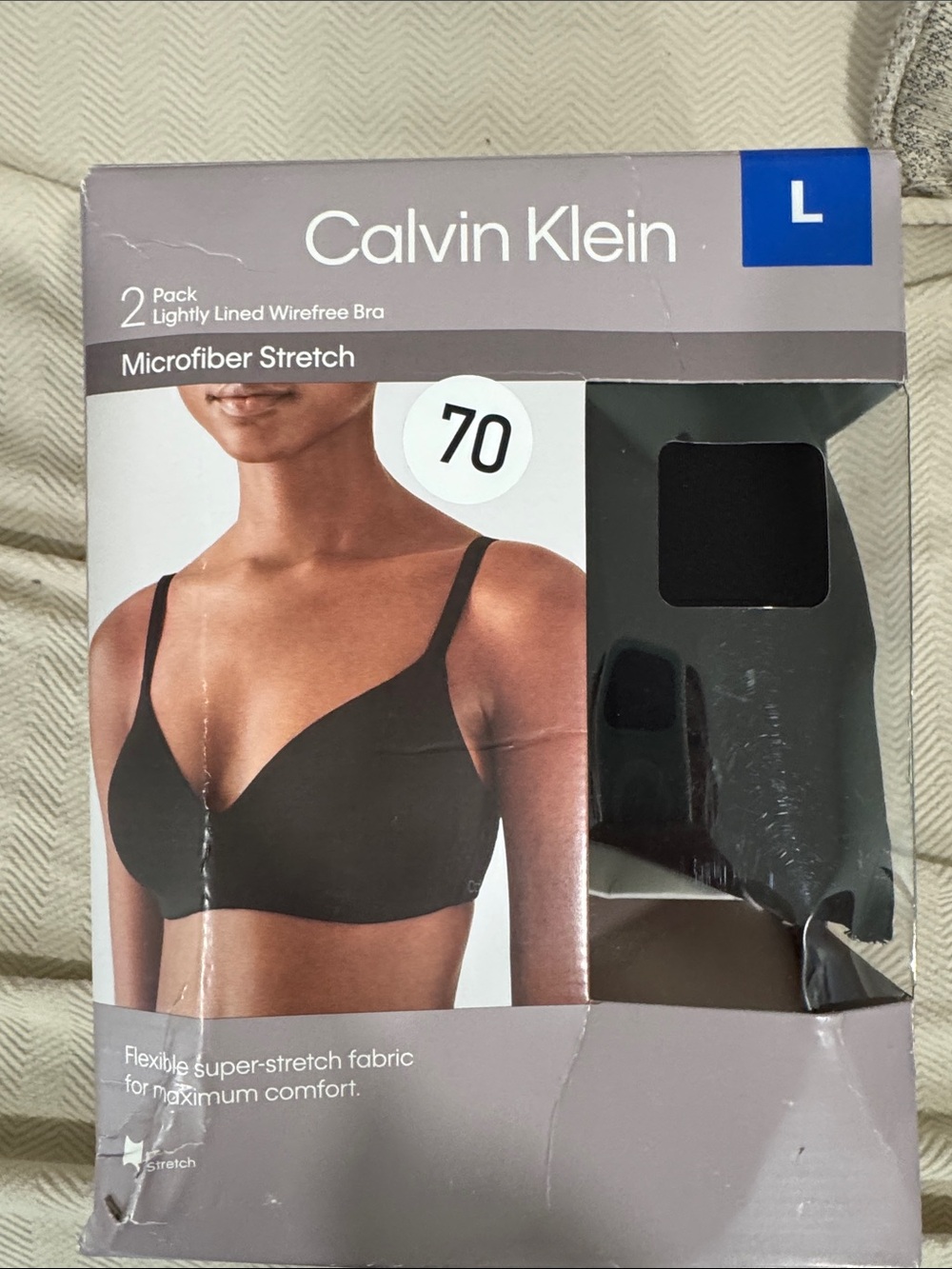 Calvin Klein Black Microfiber Stretch Lightly Lined Wirefree Bra 2-Pack